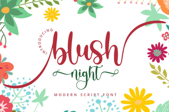 Blush Night: A Graceful Script Font for Elegant Branding