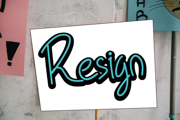 Resign: A Quirky Handwritten Font for Engaging Campaigns
